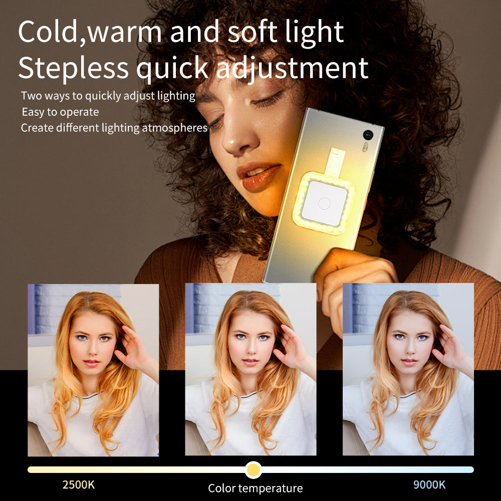 Magnetic Selfie Light for iPhone & Smartphones – Portable Rechargeable LED Light for TikTok, Selfies & Video Calls
