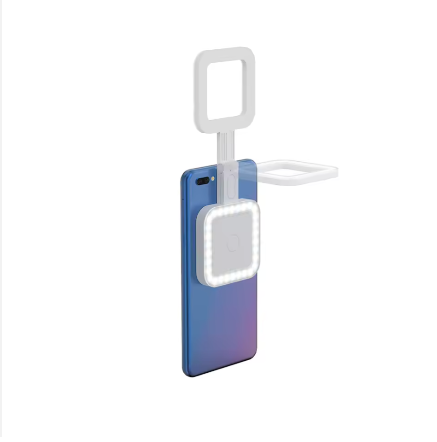 Magnetic Selfie Light for iPhone & Smartphones – Portable Rechargeable LED Light for TikTok, Selfies & Video Calls
