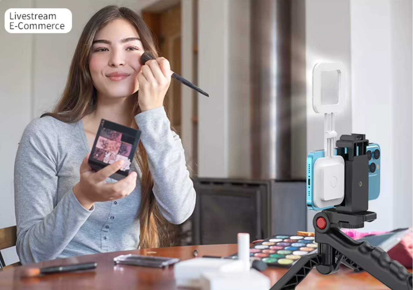 Magnetic Selfie Light for iPhone & Smartphones – Portable Rechargeable LED Light for TikTok, Selfies & Video Calls